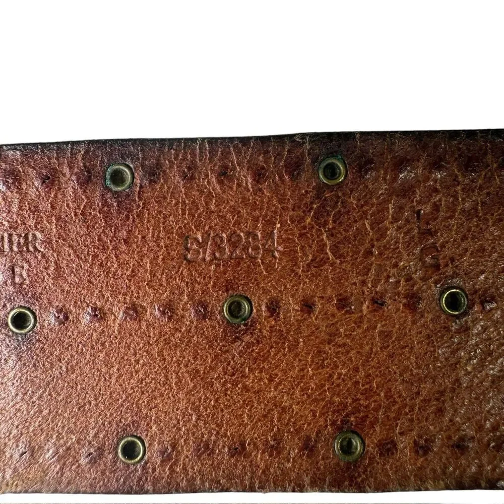 American Eagle Outfitters mens studded brown leather belt size small- Y2K